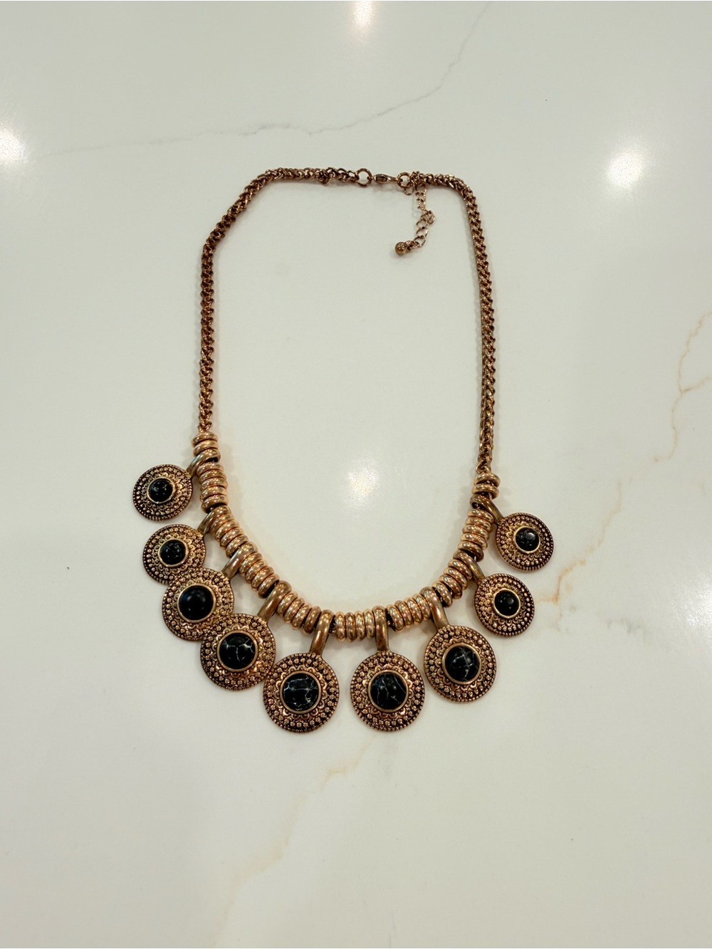 Gold and Black Statement Necklace